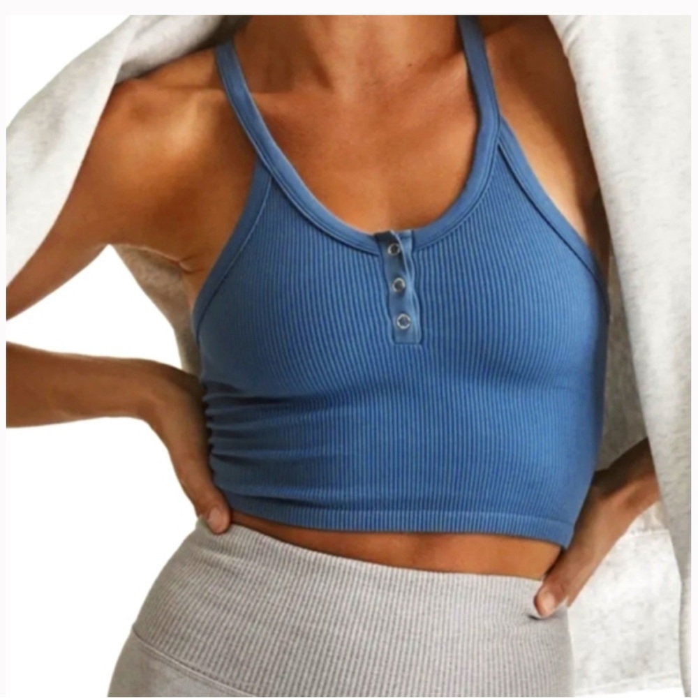 Free people movement ribbed cropped tank